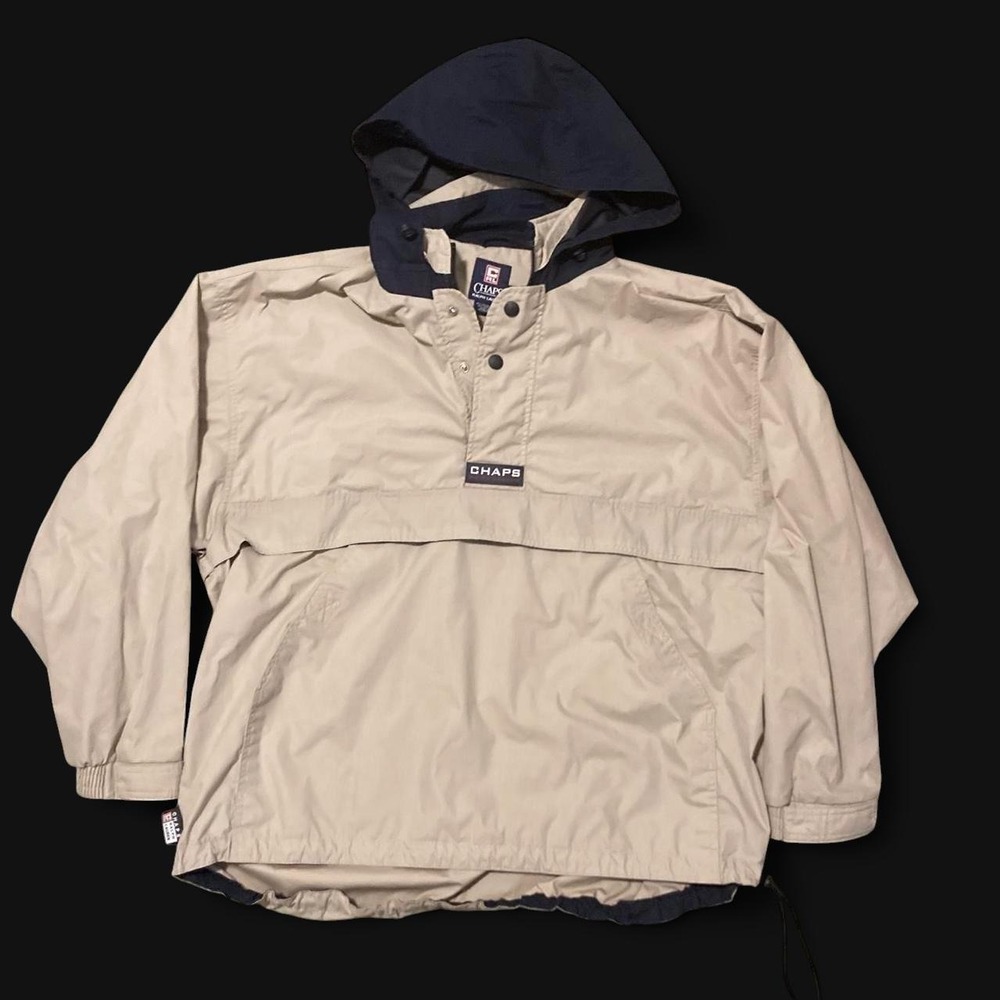 Chaps Ralph Lauren khaki anorak windbreaker tartan vintage 90s M/26.25